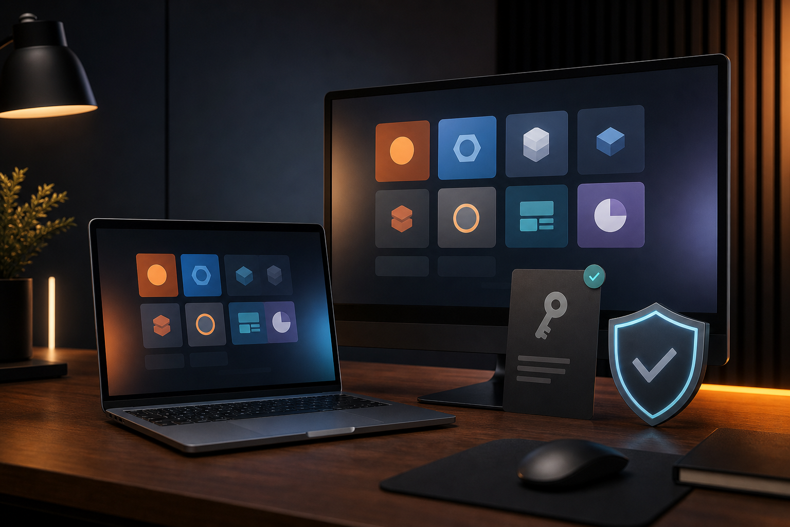 Laptop and desktop with secure software interface